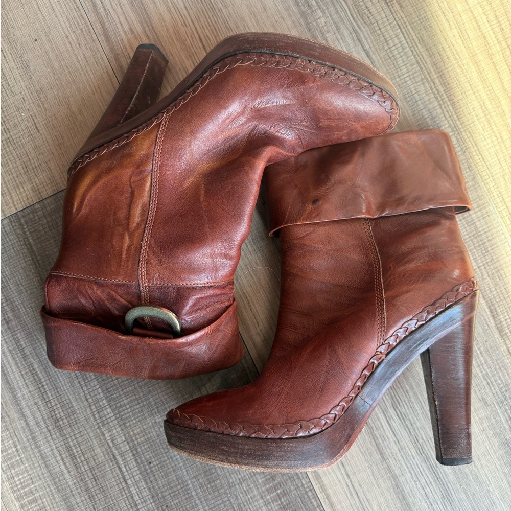 Cole Haan G-Series Women's Brown Leather Boots with Nike Air Technology